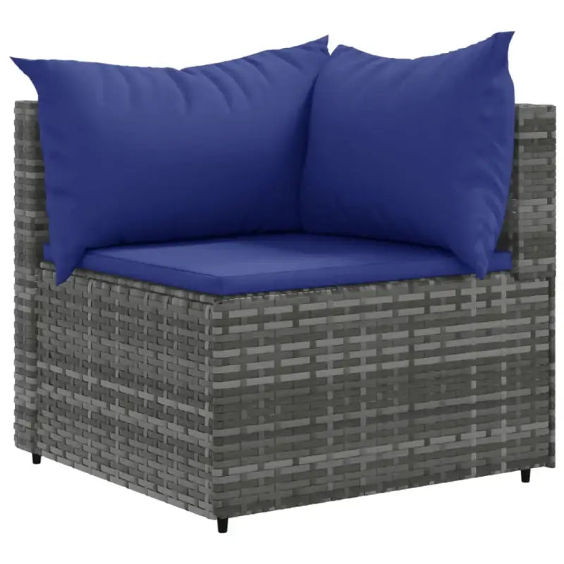 Loungeset voor tuin met grijs materiaal en gepoedercoat staal - Tuinsets