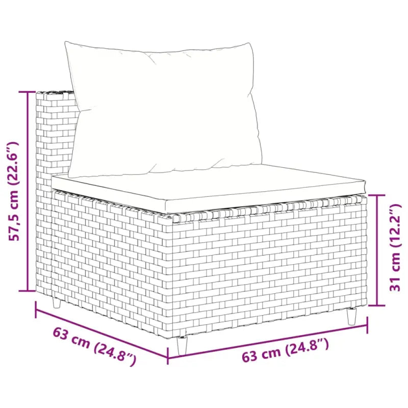 Loungeset voor tuin met grijs materiaal en gepoedercoat staal - Tuinsets