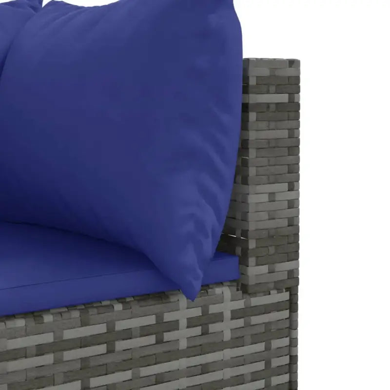 Loungeset voor tuin met grijs materiaal en gepoedercoat staal - Tuinsets