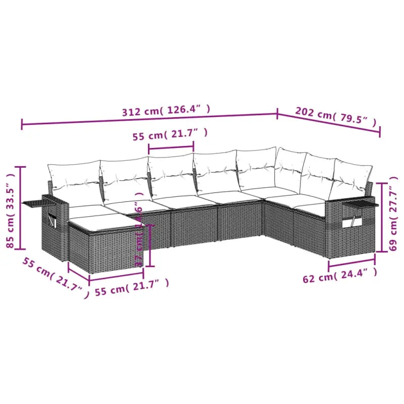 Loungeset voor tuin met waterdichte tas en gepoedercoat staal - Tuinsets