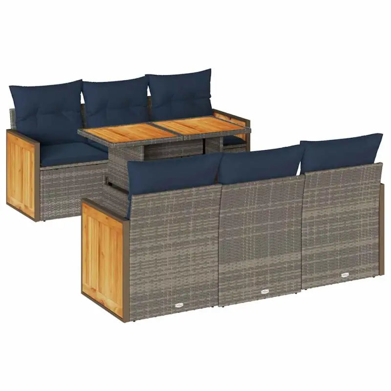 Loungeset voor tuin met waterdichte tas en grijs gepoedercoat staal - Grijs - Tuinsets