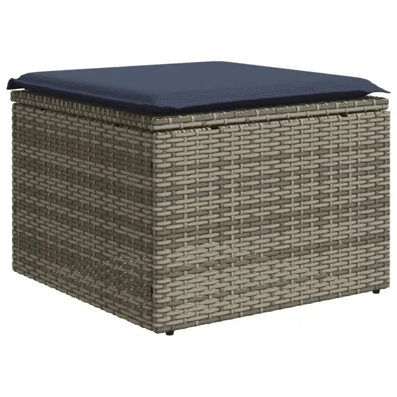 Loungeset voor tuin of terras in grijs materiaal met gepoedercoat staal - Tuinsets