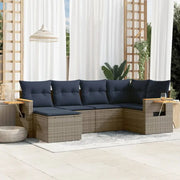 Loungeset voor tuin of terras in grijs materiaal met gepoedercoat staal - Tuinsets