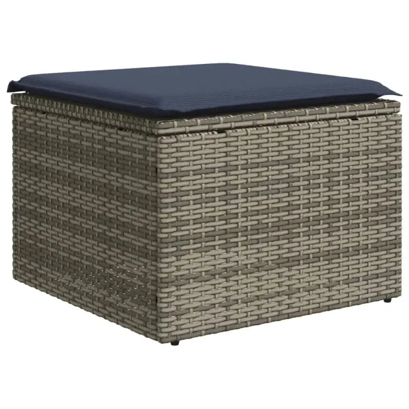Loungeset voor tuin of terras in grijs materiaal met gepoedercoat staal - Tuinsets