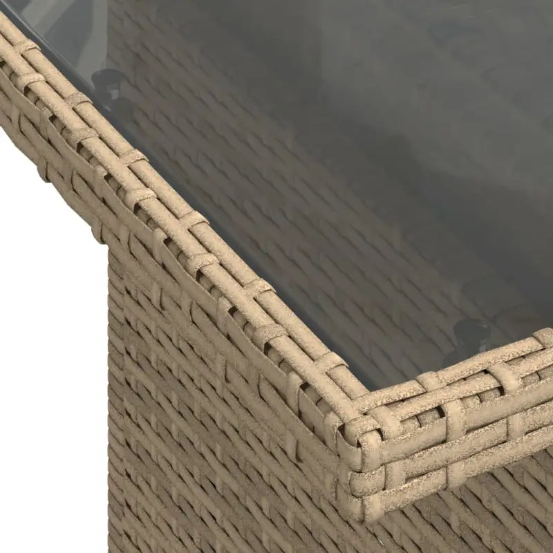 Loungeset voor tuin of terras met beige materiaal en gepoedercoat staal - Tuinsets