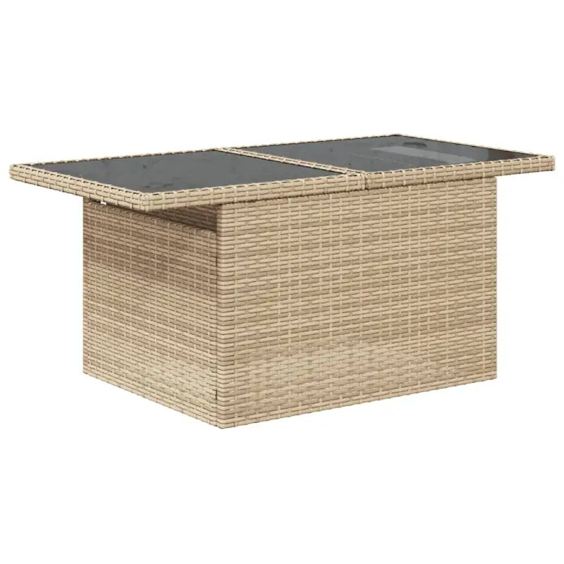 Loungeset voor tuin of terras met beige materiaal en gepoedercoat staal - Tuinsets