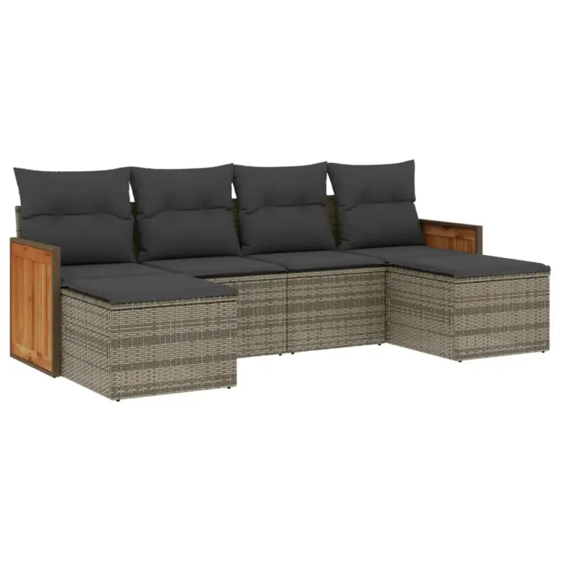 Loungeset voor tuin of terras met waterdichte zak en grijs materiaal - Tuinsets