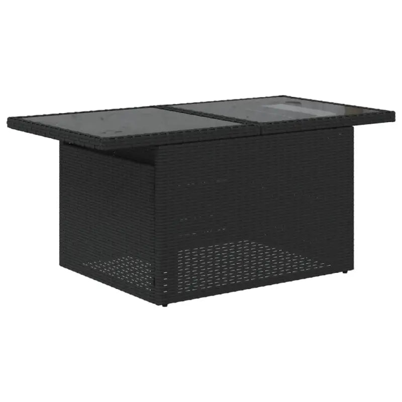 Loungeset voor tuin terras met zwart materiaal en gepoedercoat staal - Tuinsets