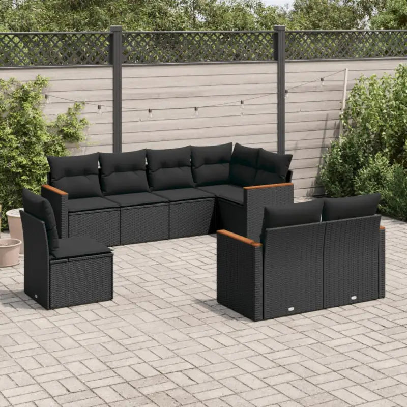 Loungestel in beige materiaal met waterdichte tas en gepoedercoat staal - Zwart / Zonder tafel - Tuinsets