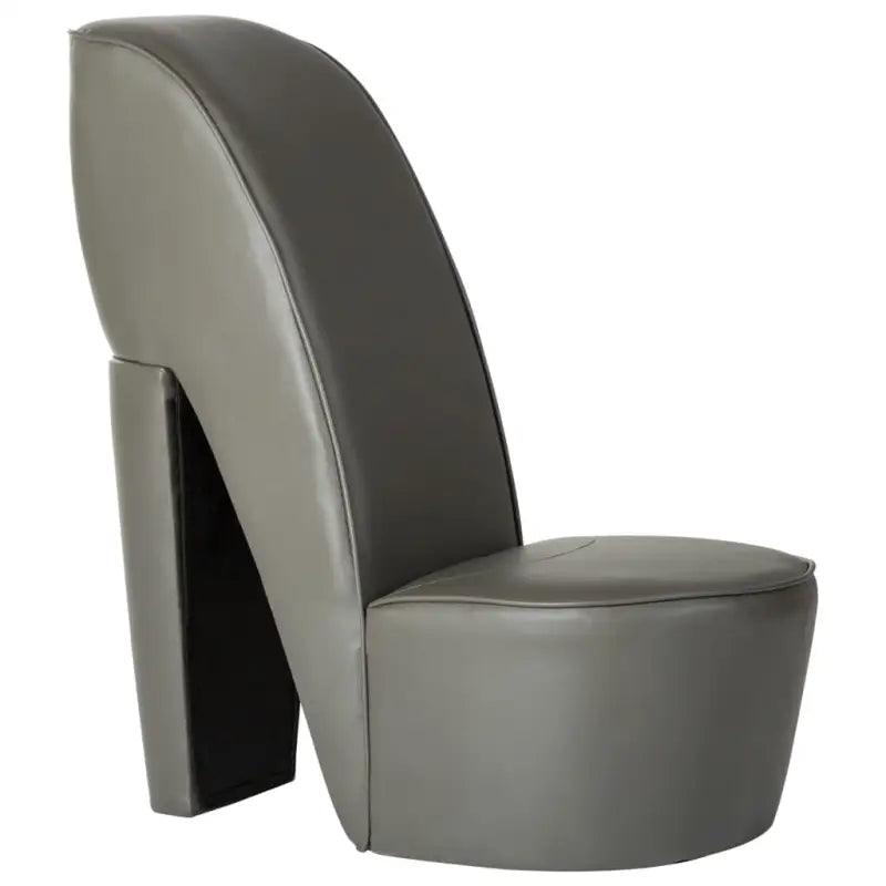 Loungestoel met pump ontwerp in kunstleer voor een moderne uitstraling - Grijs / 1 - Fauteuils & Relaxfauteuils