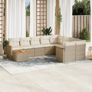 Loungetuig met beige materiaal en gepoedercoat staal voor buiten - Tuinsets