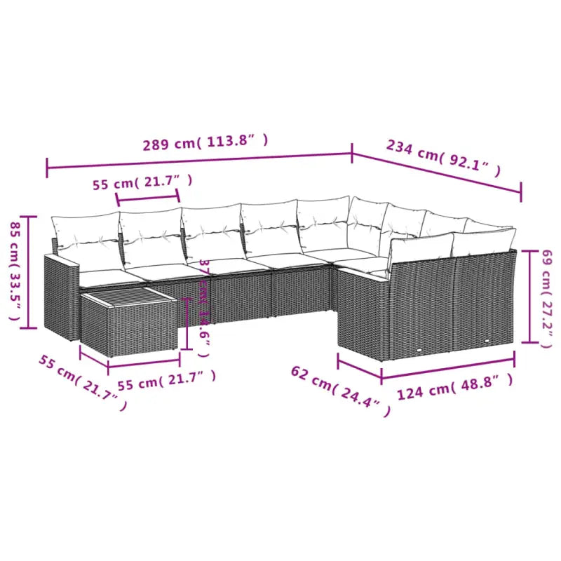 Loungetuig met beige materiaal en gepoedercoat staal voor buiten - Tuinsets