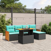 Loungetuig met zwart materiaal en gepoedercoat staal voor je tuin - Tuinsets
