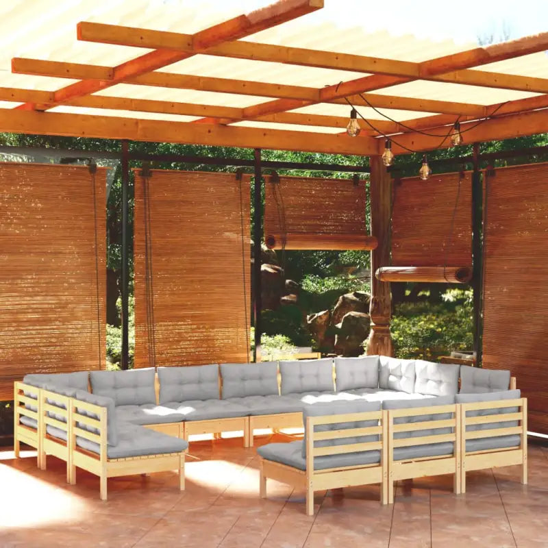 Loungetuig van massief grenenhout voor in de tuin - Tuinsets