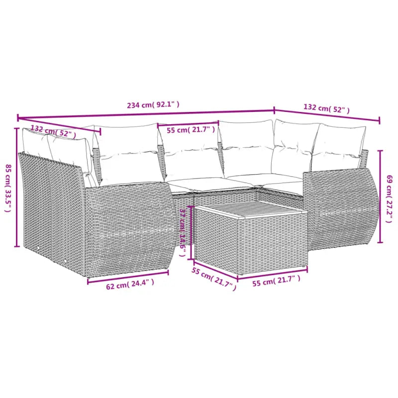 Loungetuigels in beige materiaal met gepoedercoat staal afmetingen - Tuinsets