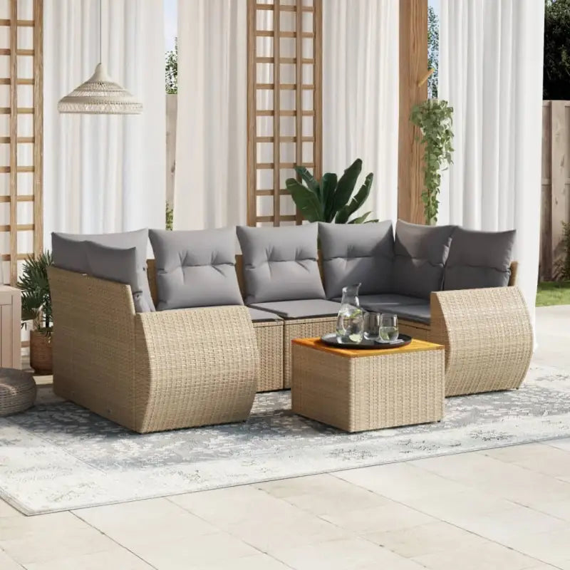 Loungetuigels in beige materiaal met gepoedercoat staal afmetingen - Beige en grijs - Tuinsets