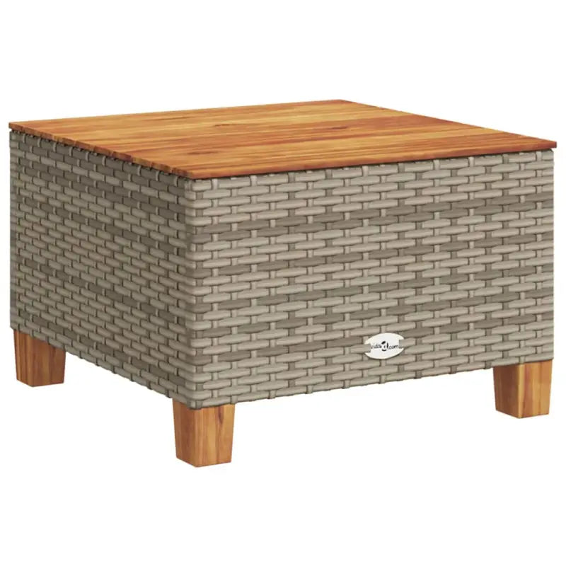 Loungetuins Set met Grijs Materiaal en Natuurlijke Olieafwerking - Tuinsets