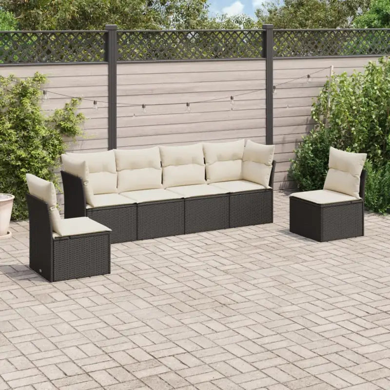 Loungetuinset in beige materiaal met gepoedercoat staal en waterdichte tas - Zwart en crème / Zonder tafel - Tuinsets