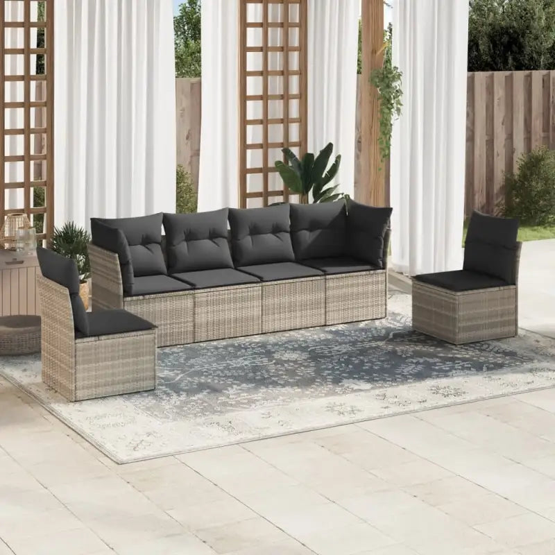 Loungetuinset in beige materiaal met gepoedercoat staal en waterdichte tas - Lichtgrijs / Zonder tafel - Tuinsets