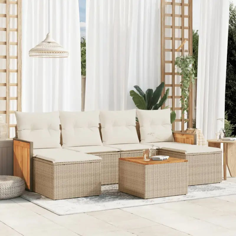 Loungetuinset in beige materiaal met gepoedercoat staal afmetingen - Tuinsets