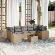 Loungetuinset in beige materiaal met gepoedercoat staal en afmetingen - Tuinsets