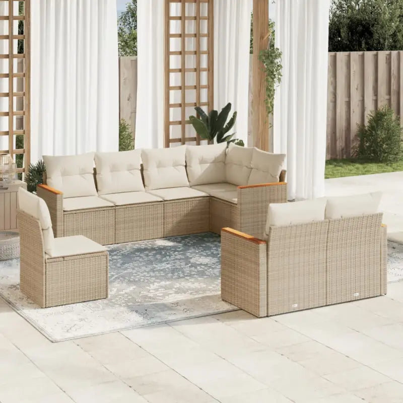 Loungetuinset in zwart materiaal met gepoedercoat staal afmetingen - Beige / Zonder tafel - Tuinsets