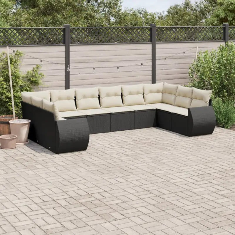 Loungetuinset in zwart materiaal met waterdichte tas en gepoedercoat staal - Zwart en crème / Zonder tafel - Tuinsets