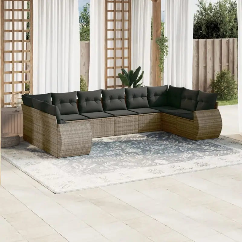 Loungetuinset in zwart materiaal met waterdichte tas en gepoedercoat staal - grijs en donkergrijs / Zonder tafel