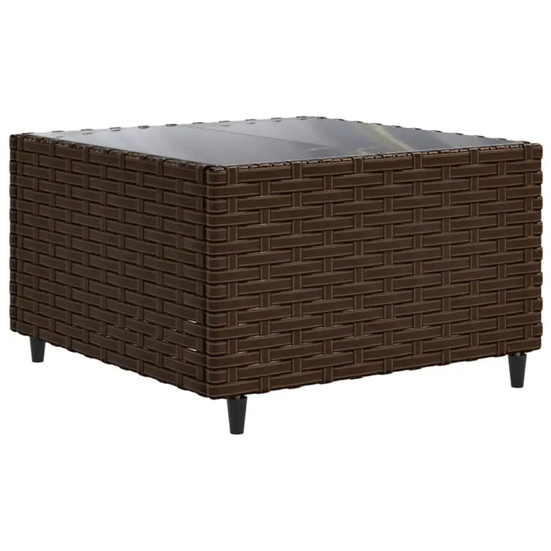 Loungetuinset met bruin materiaal en gepoedercoat staal voor buitengevoel - Tuinsets