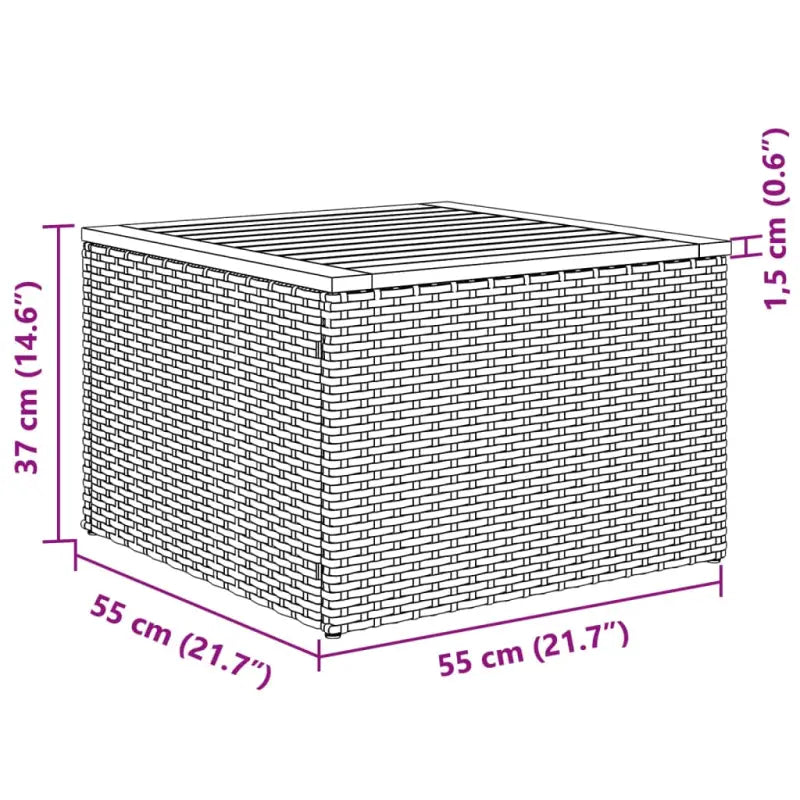 Loungetuinset met poly rattan en gepoedercoat staal voor comfortabele zitervaring - Tuinsets