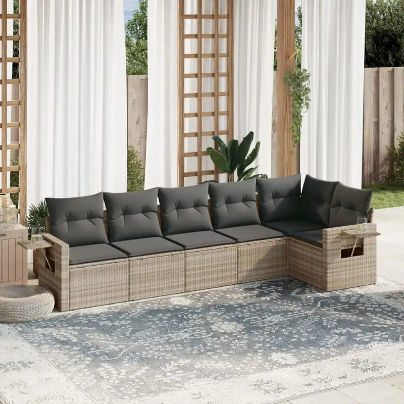 Loungetuinset met waterdichte tas en beige materiaal op gepoedercoat staal - Lichtgrijs en donkergrijs / Zonder tafel