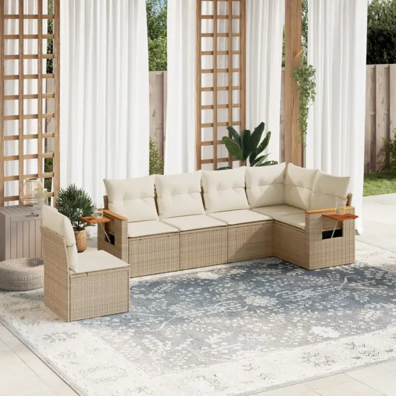Loungetuinset met waterdichte tas en beige materiaal van gepoedercoat staal - beige en crèmekleurig / Zonder tafel