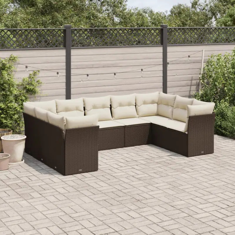 Loungetuinset met waterdichte tas en zwart materiaal van gepoedercoat staal - Bruin en crème / Zonder tafel - Tuinsets