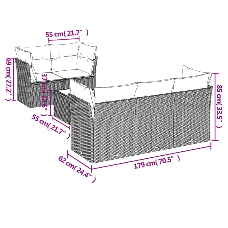 Loungetuinset met waterdichte tas en zwart materiaal van gepoedercoat staal - Tuinsets
