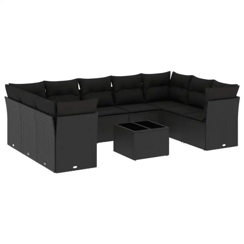 Loungetuinset met waterdichte tas en zwart materiaal van gepoedercoat staal - Tuinsets