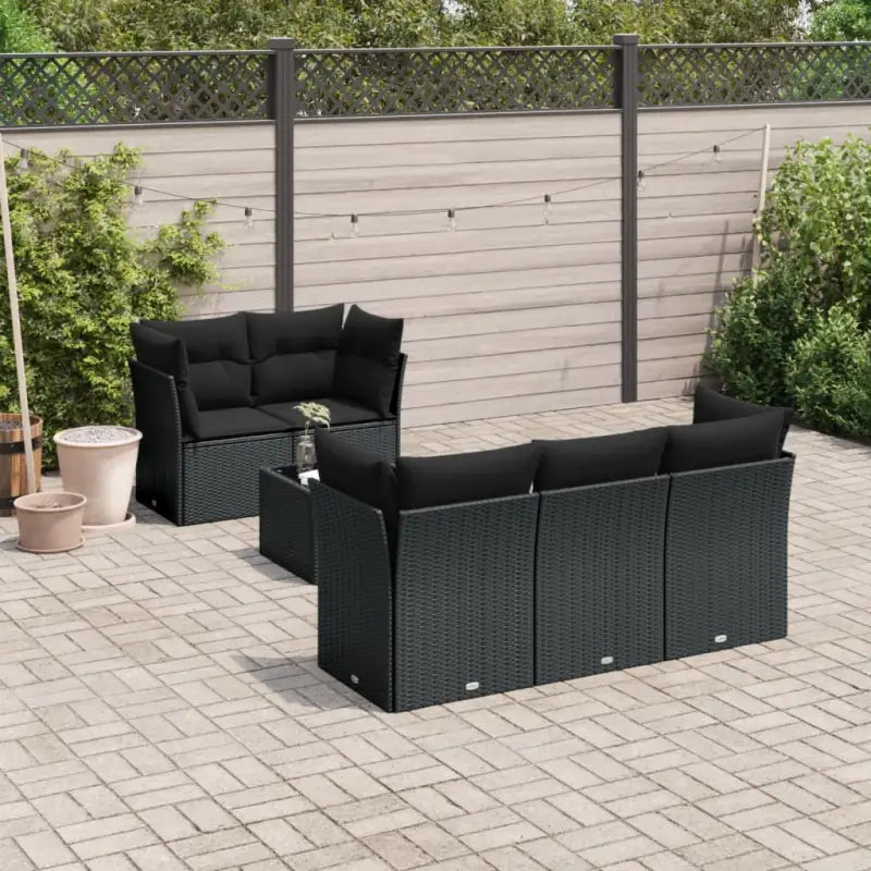 Loungetuinset met waterdichte tas en zwart materiaal van gepoedercoat staal - Zwart - Tuinsets