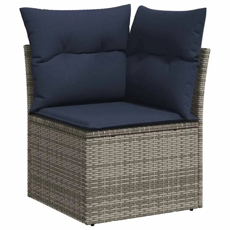 Loungetuinset met waterdichte zak in grijs materiaal en gepoedercoat staal - Grijs - Tuinsets