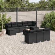 Loungetuinset met zwart materiaal en gepoedercoat staal afmetingen - Tuinsets