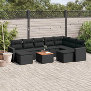 Loungetuinset met zwart materiaal en waterdichte tas voor buiten - Tuinsets
