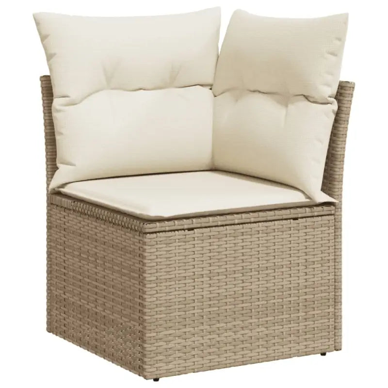 Loungetuinset van beige materiaal en gepoedercoat staal met afmetingen - Tuinsets