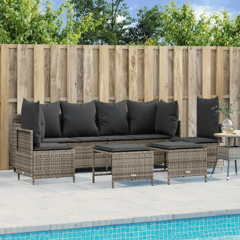 Loungetuinset van bruin materiaal met gepoedercoat staal afmetingen - Grijs / zonder luifel - Tuinsets