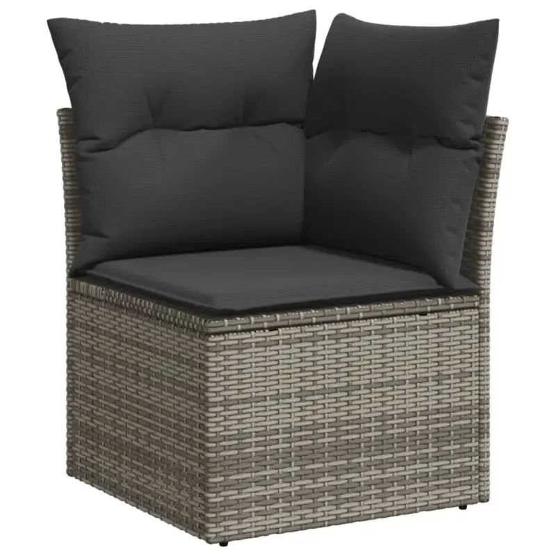 Loungetuinset van gepoedercoat staal met grijs materiaal voor terras - Tuinsets