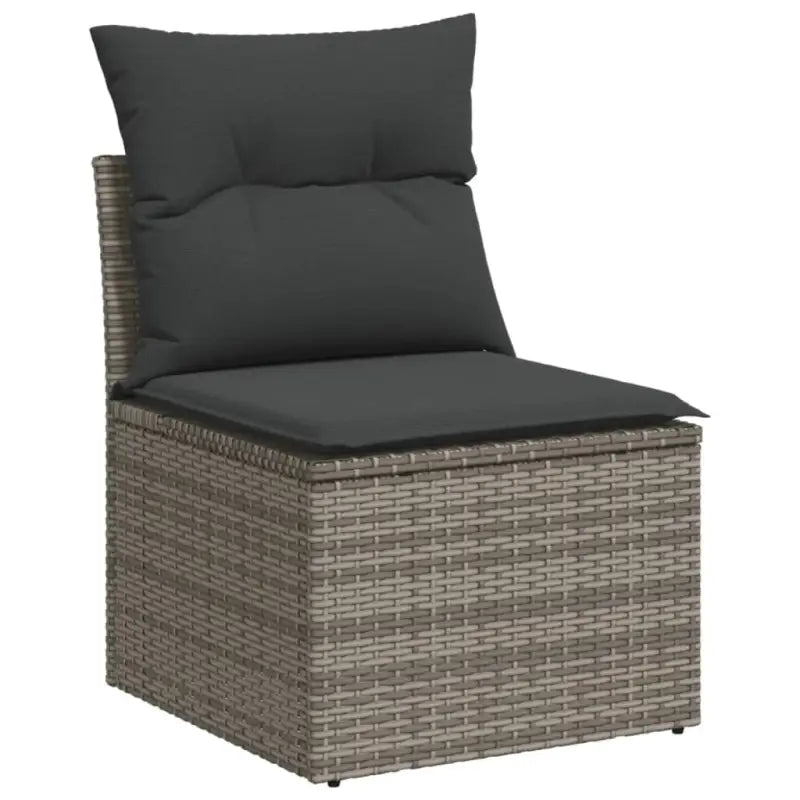 Loungetuinset van gepoedercoat staal met grijs materiaal voor terras - Tuinsets
