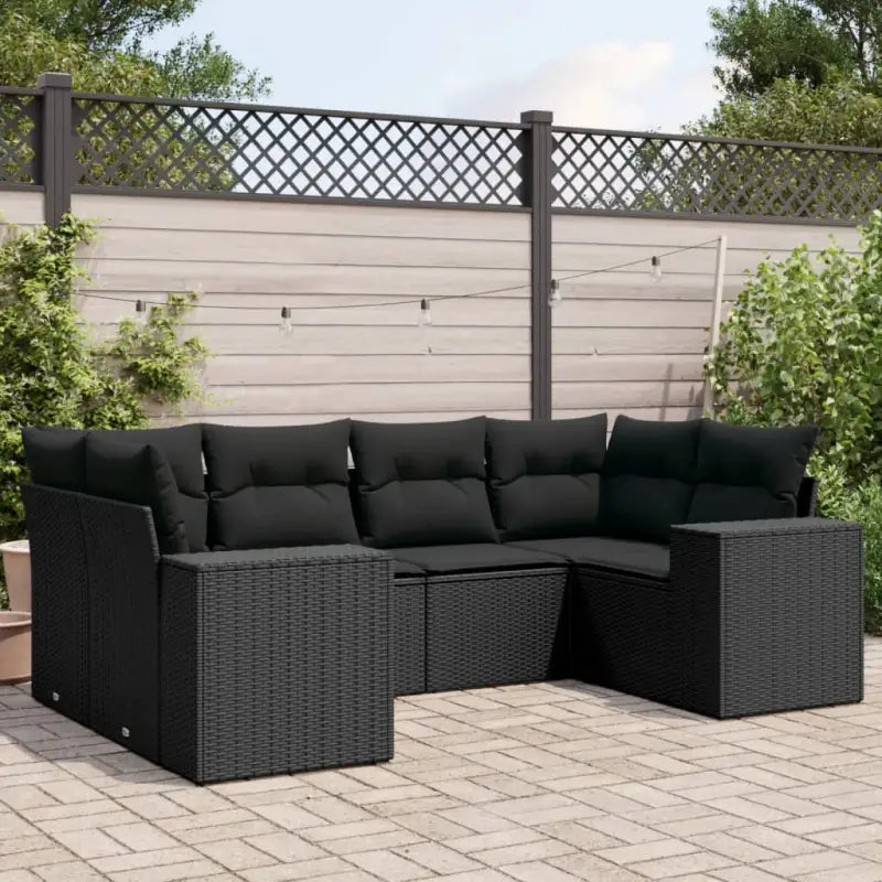 Loungetuinset van gepoedercoat staal met grijs materiaal voor terras - Zwart - Tuinsets