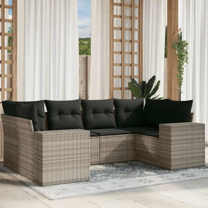Loungetuinset van gepoedercoat staal met grijs materiaal voor terras - Lichtgrijs - Tuinsets