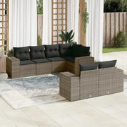 Loungetuinset van grijs gepoedercoat staal met comfortabele afmetingen - Tuinsets