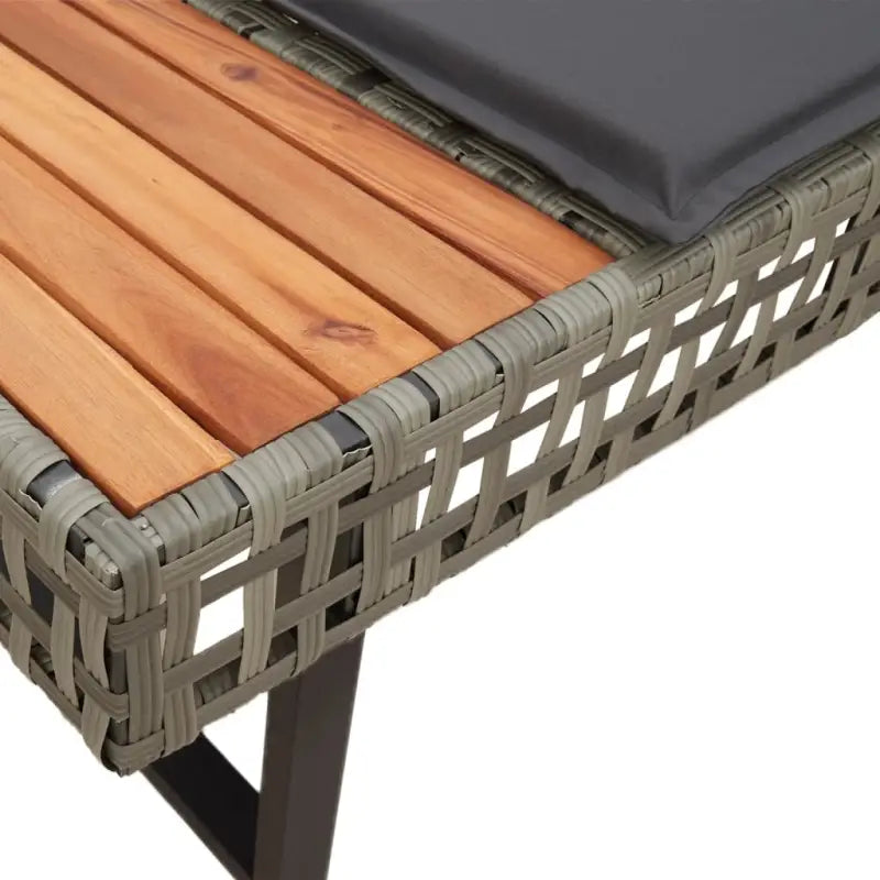 Loungetuinset van poly rattan met gepoedercoat staal voor gemakkelijk schoon genieten - Tuinsets