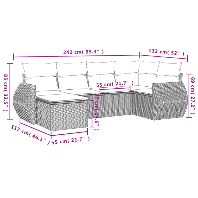 Loungetuinset van waterdichte tas en beige materiaal met gepoedercoat staal - Tuinsets