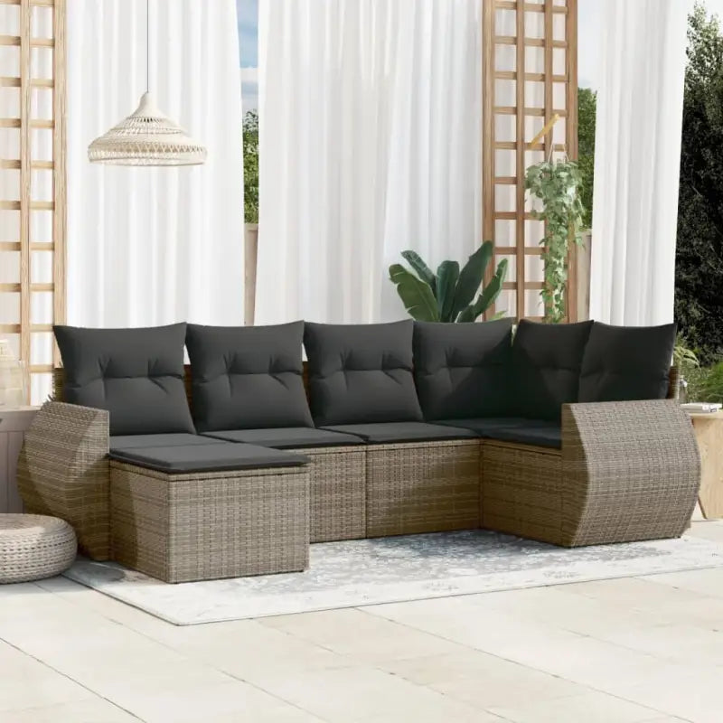 Loungetuinset van waterdichte tas en beige materiaal met gepoedercoat staal - Grijs / Zonder tafel - Tuinsets