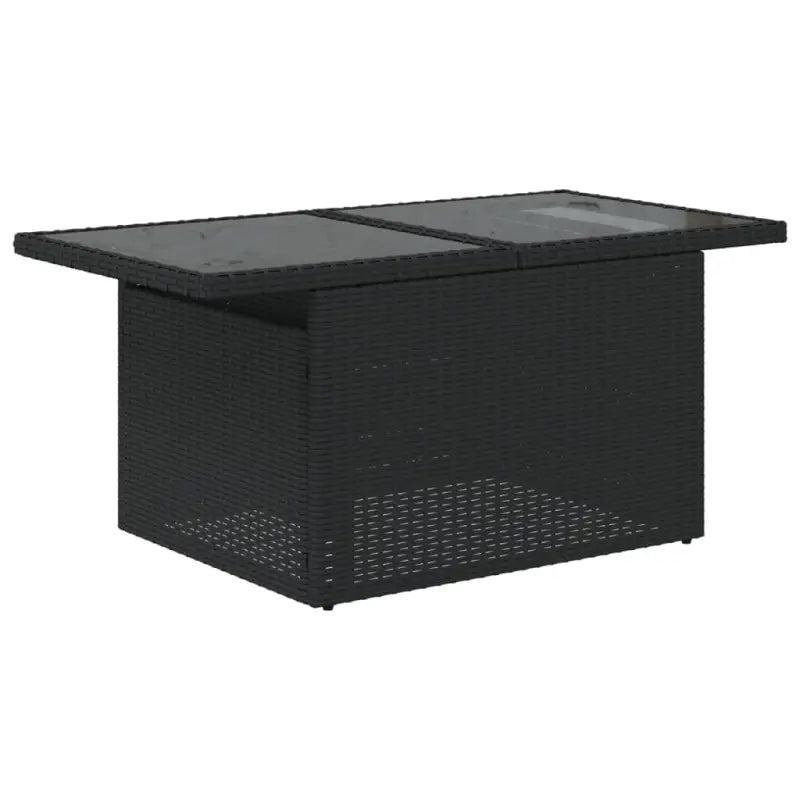 Loungetuinset van zwart gepoedercoat staal met comfortabele afmetingen - Tuinsets